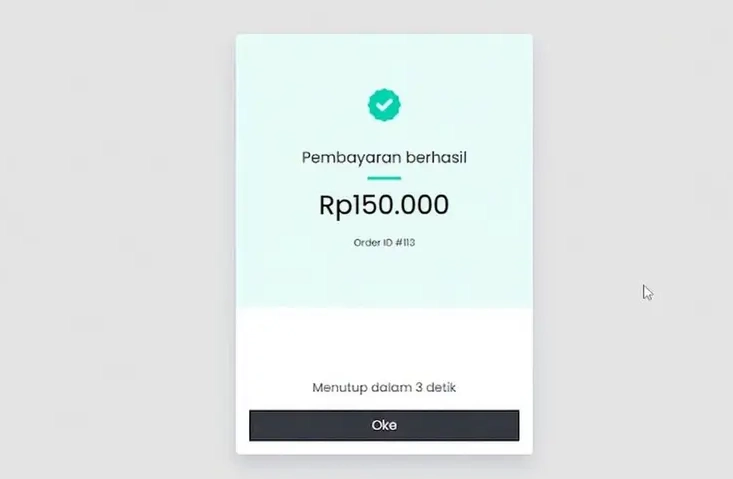 pembayaran midtrans berhasil