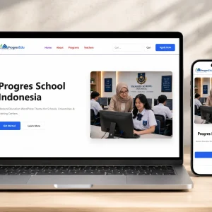 template tema wordpress progres edu